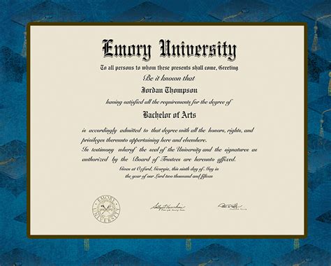 Diplomas Emory University Atlanta Ga