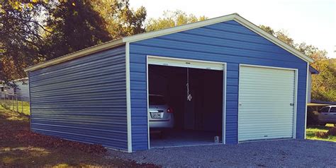 24x30 Vertical Roof Metal Garage Alans Factory Outlet