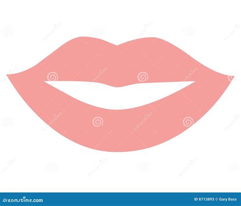 Lips Symbol Stock Illustration Illustration Of Pink Curved 8713893