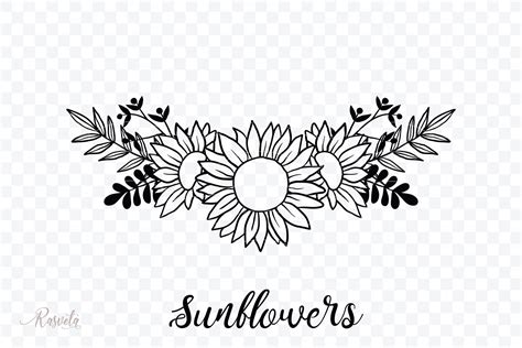 Sunflower Monogram Frames 3 By Rasveta