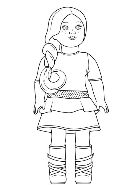 american girl doll coloring pages printable activity shelter