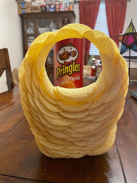 Ring of Pringles, held together by only friction and gravity ...