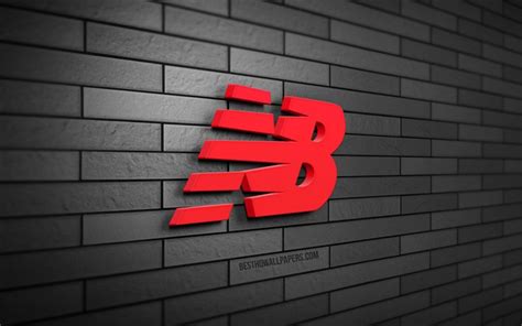 Download Wallpapers New Balance 3d Logo 4k Gray Brickwall Creative