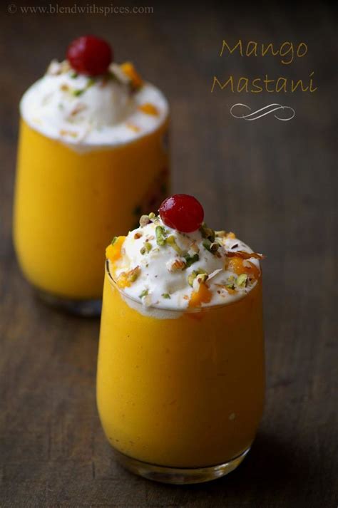 Mango Mastani Recipe Popular Indian Mango Milkshake Recipe