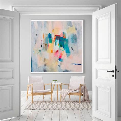 Soft Pastel Wall Art Abstract Painting Giclee Print Large Etsy