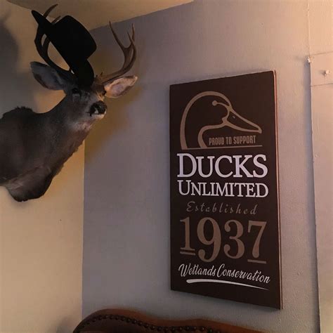 Wooden Hunting Sign Ducks Unlimited Sign Duck Hunting Signs