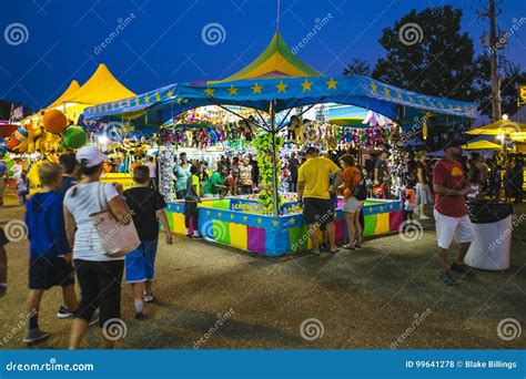 County Fair At Night Games On The Midway Editorial Stock Photo Image