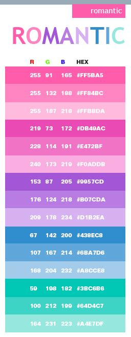 Html Color Codes Pastel Pink