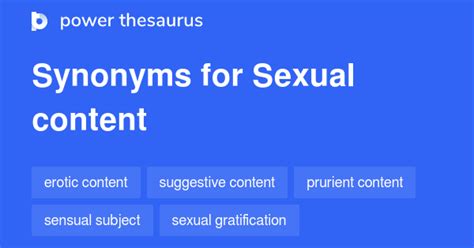 sexual content synonyms 78 words and phrases for sexual content
