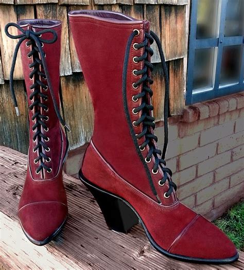 Paul Bond Boot Co October 2013 Boot Of The Month In A Red Wine Kangaroo Suede Leather Replica