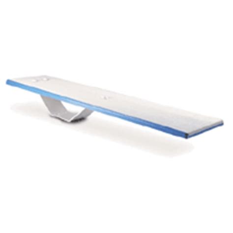 Interfab 6 White With Blue Trim Diving Board And Base Duros6bw