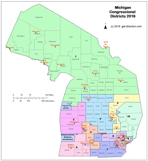 Map Of Michigan Congressional Districts 2016