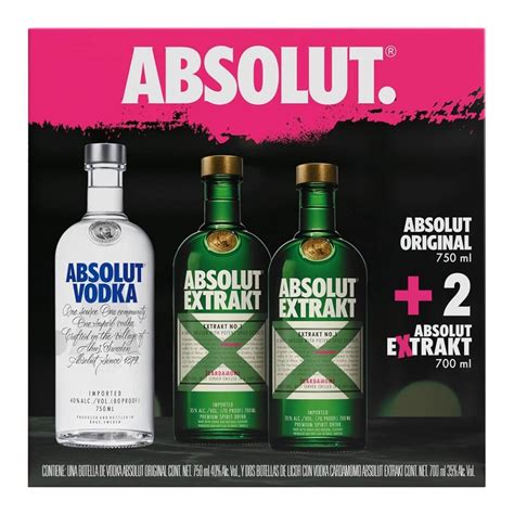 Vodka Absolut Original 750 Ml 2 Absolut Extract De 700 Ml Cu Walmart