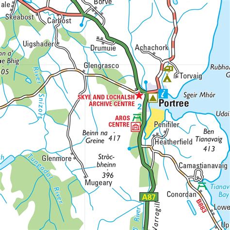 Wegenkaart Landkaart Skye And Lochalsh Philips Maps