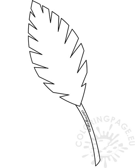 Palm tree coloring page kids coloring art tree coloring page leaf Palm leaf outline Palm Sunday - Coloring Page