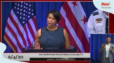Washington DC Mayor Muriel Bowser Press Conference Transcript June Rev Blog