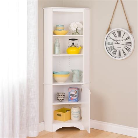If you are building your own kitchen cabinets you will need to know how tall corner shelf. Prepac Tall Corner Storage Cabinet in Elite White - WSCC ...