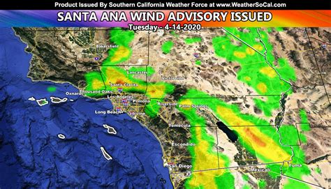 Santa Ana Wind Advisory Issued Below Passes And Canyons With Warmer