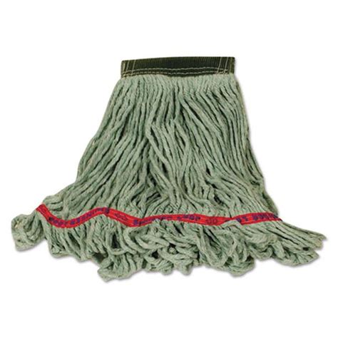 Rubbermaid Commercial Products Swinger Loop Wet Mop Heads Cotton And Synthetic Blend Green