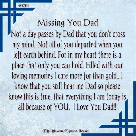 Missing Dad Poems