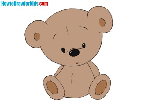 How To Draw A Teddy Bear For Kids