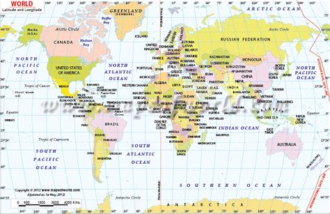 World Map With Latitude And Longitude Dydaras Blog