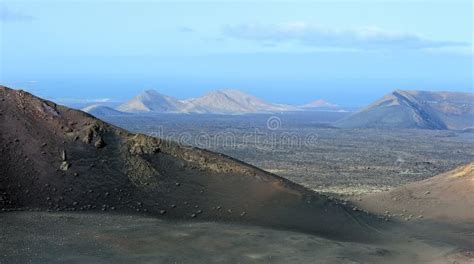 Volcanic Mountains At Timanfaya National Park Lanzarote Island Canary