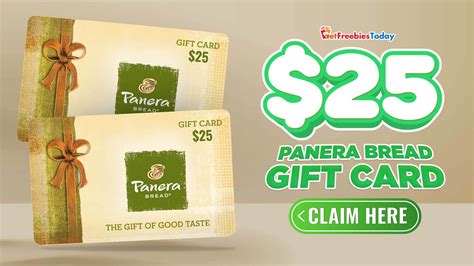 Free 25 Panera Bread Gift Card GetFreebiesToday Com