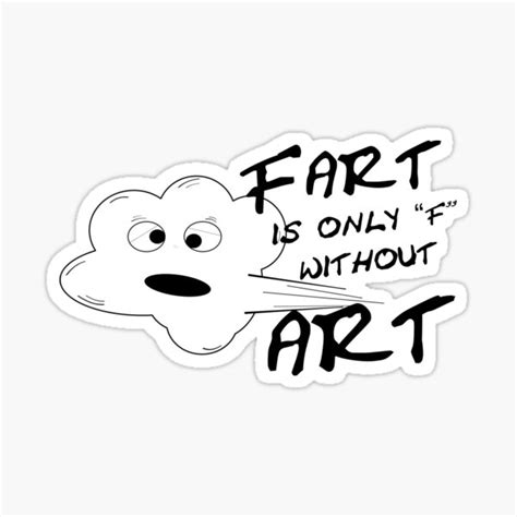 Fart Art Sticker For Sale By Funkypixel Redbubble