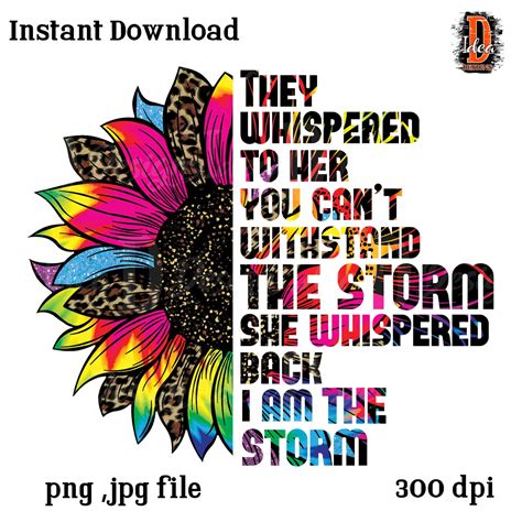 They Whispered To Her You Cannot Withstand The Storm Back She Etsy