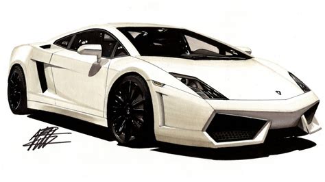 How To Draw A Realistic Car Lamborghini Gallardo Lp560 4 Tutorial