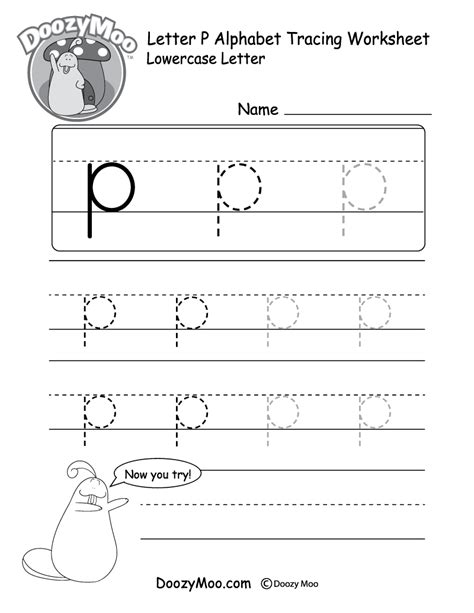 Letter P Kindergarten Worksheets