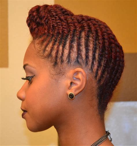 How To Two Strand Flat Twist Pompadour Updo Protective Style On