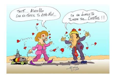 Mr erdogan needs to boost trade with the eu to haul his country out of an economic crisis that has been aggravated by us sanctions and has seen the turkish lira slump 40 per cent against the euro. Merkel Erdogan By vasilis dagres | Politics Cartoon | TOONPOOL