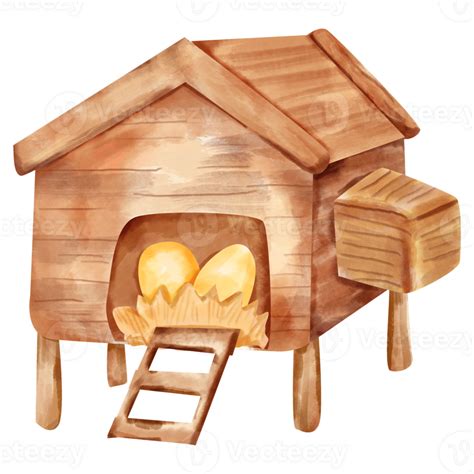 Free Watercolor Chicken House 23297805 Png With Transparent Background
