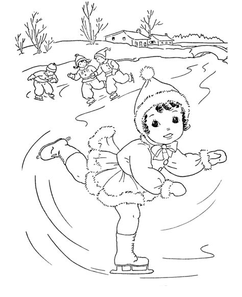 Ice Skating Coloring Pages Coloring Home