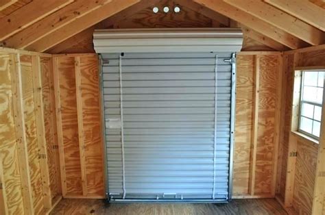 Exterior Roll Up Garage Door For Shed Fine On Exterior In Wooden Doors