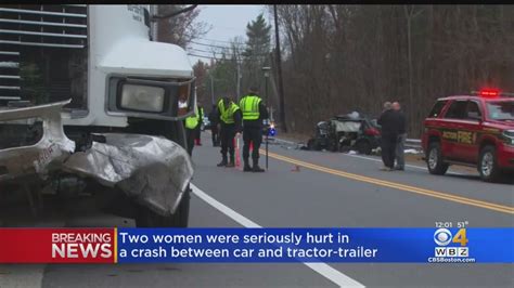 2 Women Trapped Seriously Injured In Acton Crash With Tractor Trailer