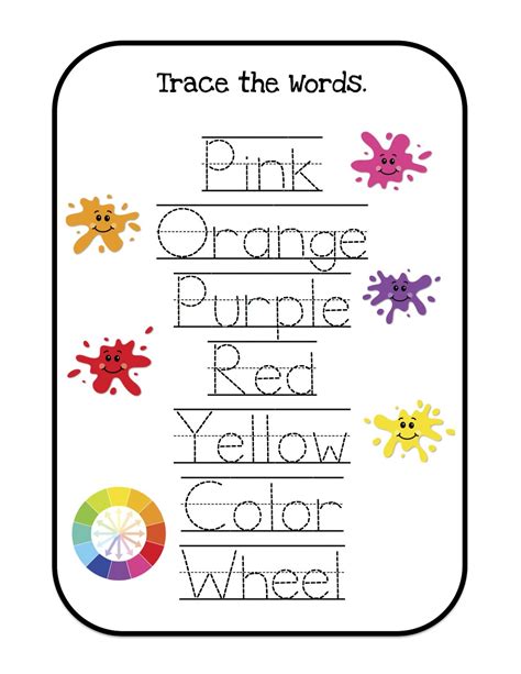 To get your own free name tracing printable just click hereand follow the prompts! Learning Colors Printable ~ Preschool Printables