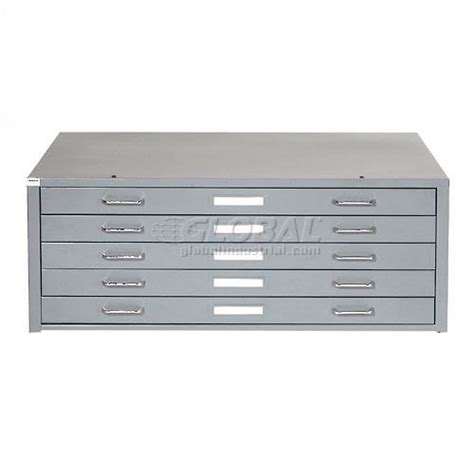 Nexel Interion Blueprint Flat File Cabinet 5 Drawer 41w Gray