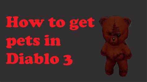 Is there a list to how many pets there are? How to get pets in Diablo 3: Reaper of Souls (PS4) - YouTube