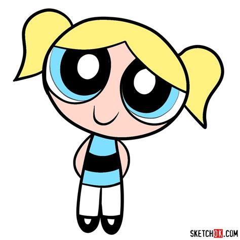 How To Draw Shy Bubbles The Powerpuff Girls Sketchok Easy Drawing