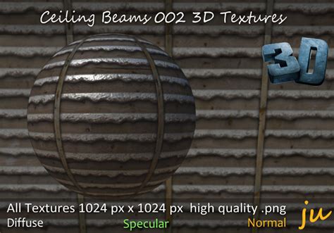 Second Life Marketplace Ju Ceiling Beams 002 3d Textures Full Perm