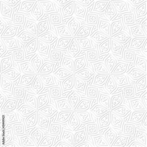 Batik Seamless Pattern White Background Stock Vector Adobe Stock