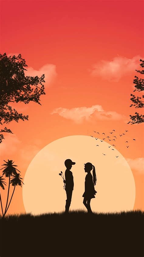Silhouette Couple Wallpaper Download Mobcup