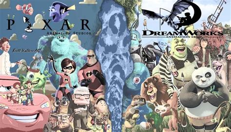 An Animated Movie Poster With Characters From The Film Pixar And Dream