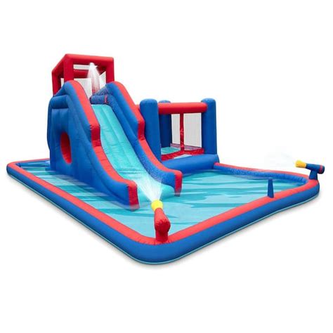 Sunny And Fun Inflatable Water Slide Blow Up Pool And Bounce House For