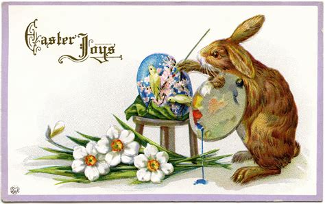 Artistic Bunny Easter Postcard Old Design Shop Blog