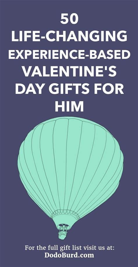 How many pairs of socks or ties can one man own? 50 Life-changing Experience-Based Valentine's Day Gifts ...