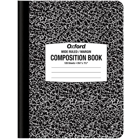 Wholesale Oxford Marbled Wide Ruled Composition Notebook - 48 Count